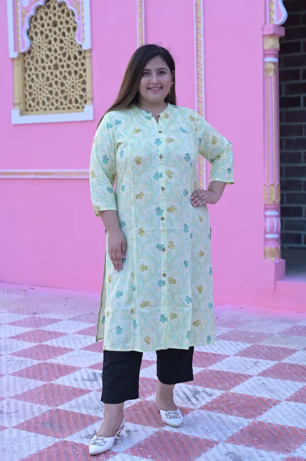Lemon_Rayon_Premium_&_Elegant_Kurta_For_Women