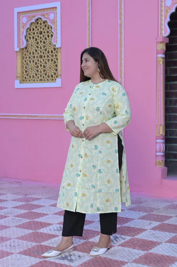 Lemon_Rayon_Premium_&_Elegant_Kurta_For_Women