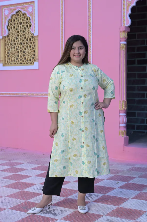 Lemon_Rayon_Premium_&_Elegant_Kurta_For_Women