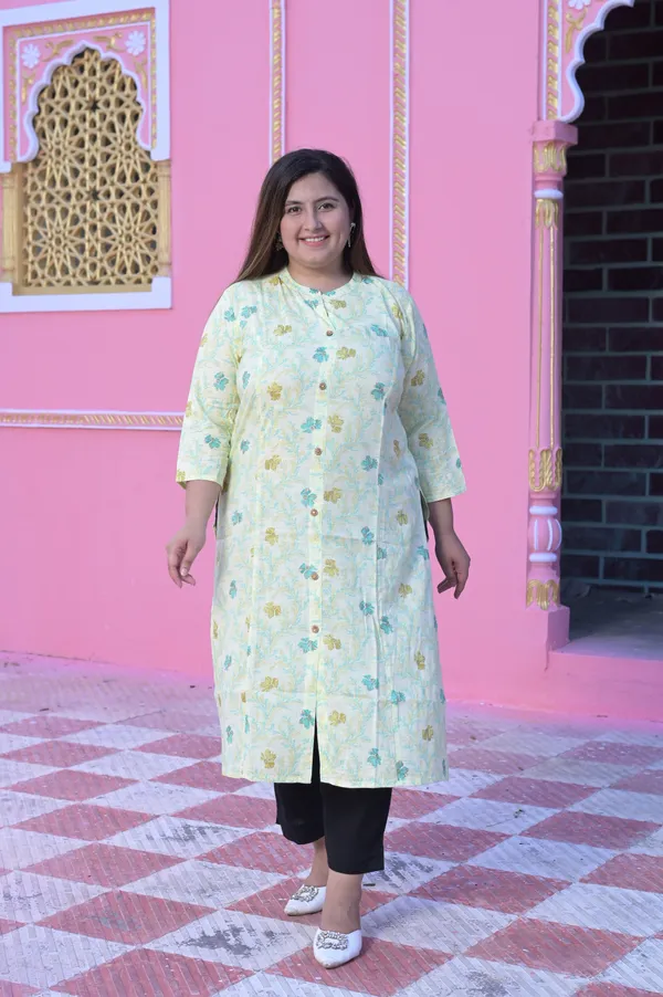 Lemon_Rayon_Premium_&_Elegant_Kurta_For_Women