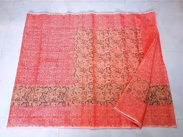 Women's_Kota_Doria_Cotton_block_Printed_Saree_With_Unstitched_Blouse_Piece