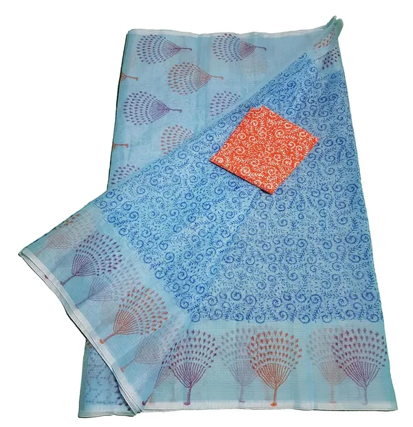 Women's_Kota_Doria_Cotton_block_Printed_Saree_With_Unstitched_Blouse_Piece