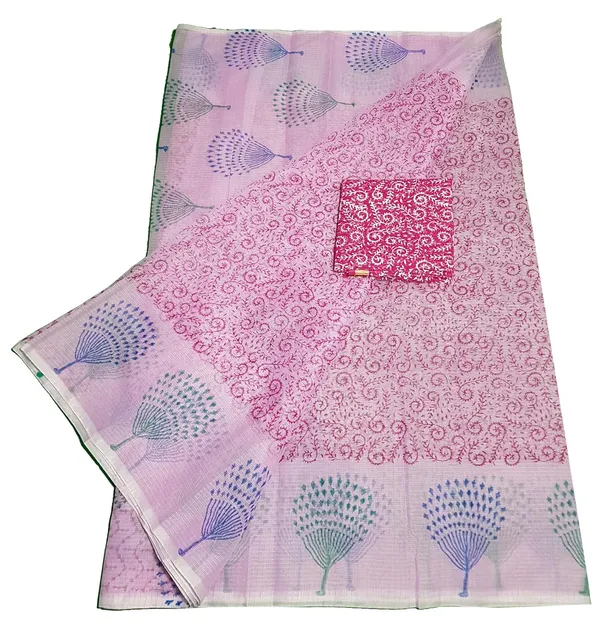 Women's_Kota_Doria_Cotton_block_Printed_Saree_With_Unstitched_Blouse_Piece