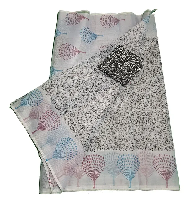 Women's_Kota_Doria_Cotton_block_Printed_Saree_With_Unstitched_Blouse_Piece