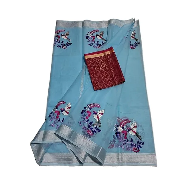 Women's_Kota_Doria_Cotton_Embroidery_Saree_for_women_with_blouse