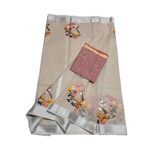 Women's_Kota_Doria_Embroidered_Saree_with_Contrast_Bloiuse