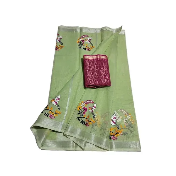Women's_Kota_Doria_Embroidered_Saree_with_Contrast_Bloiuse