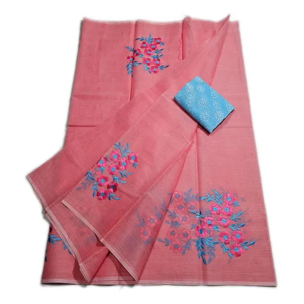 Women's_Kota_Doria_Cotton_Saree_With_Floral_Embroidery_Designe_with_Extra_Contrast_Blouse_(M.I.R.Z.A.)_1TSES9f