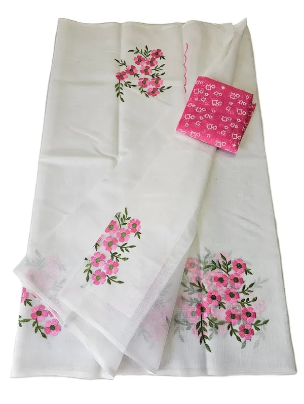 Women's_Kota_Doria_Cotton_Saree_With_Floral_Embroidery_Designe_with_Extra_Contrast_Blouse_(M.I.R.Z.A.)_1TSES9f