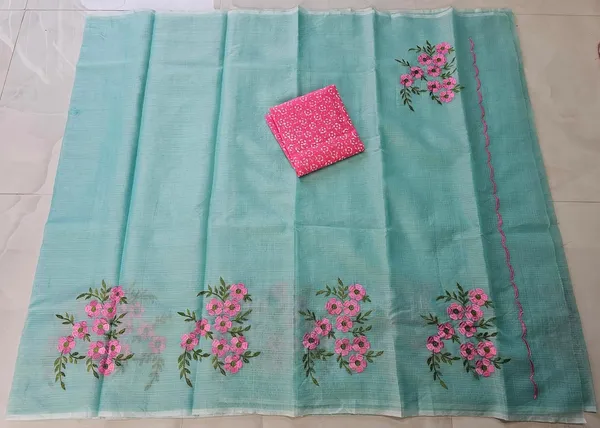 Women's_Kota_Doria_Cotton_Saree_With_Floral_Embroidery_Designe_with_Extra_Contrast_Blouse_(M.I.R.Z.A.)_1TSES9f