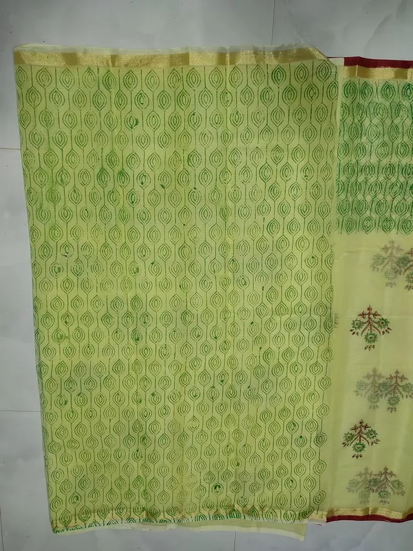 Women's_Kota_Doria_Block_Printed_Saree_with_Self_Blouse
