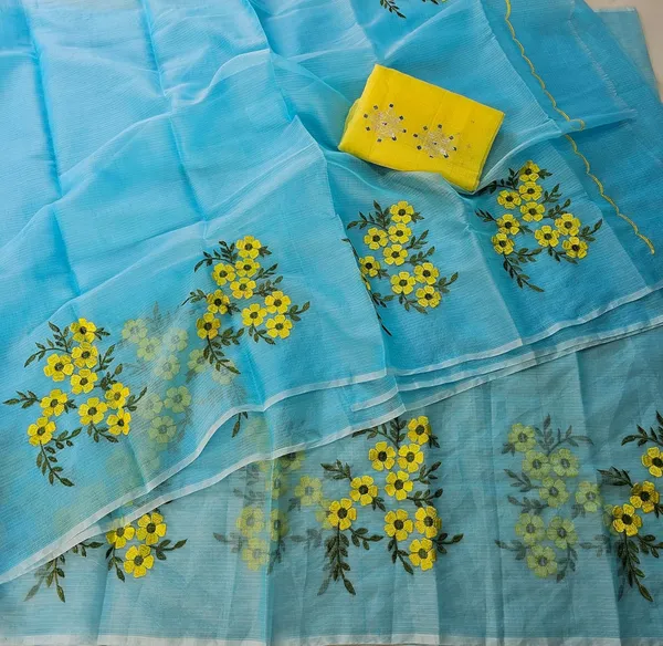 Women's_Kota_Doria_Cotton_Saree_With_Floral_Embroidery_Designe_with_Extra_Contrast_Blouse_(M.I.R.Z.A.)_1TSES9f