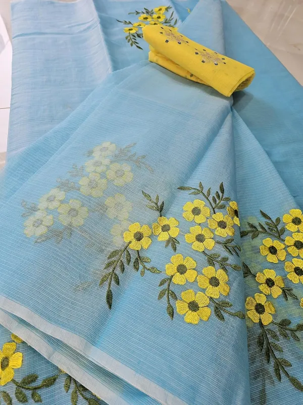 Women's_Kota_Doria_Cotton_Saree_With_Floral_Embroidery_Designe_with_Extra_Contrast_Blouse_(M.I.R.Z.A.)_1TSES9f