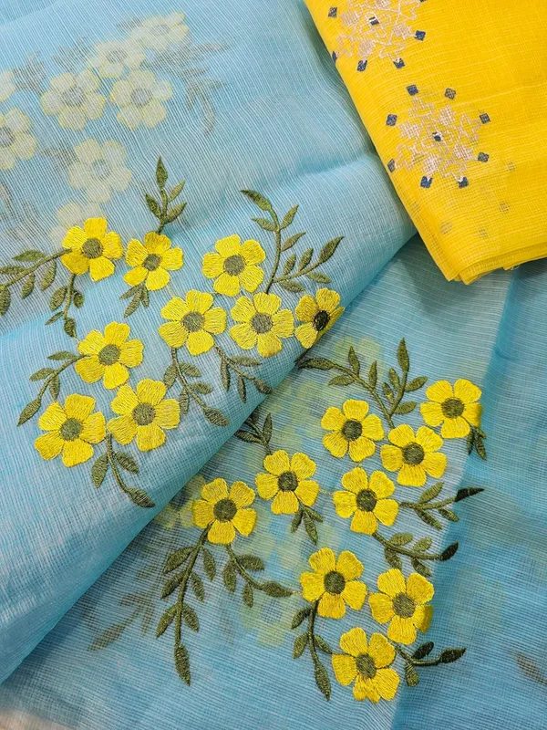 Women's_Kota_Doria_Cotton_Saree_With_Floral_Embroidery_Designe_with_Extra_Contrast_Blouse_(M.I.R.Z.A.)_1TSES9f