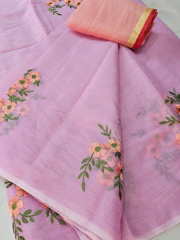 Women's_Kota_Doria_Cotton_Saree_With_Floral_Embroidery_Designe_with_Extra_Contrast_Blouse_(M.I.R.Z.A.)_1TSES9f