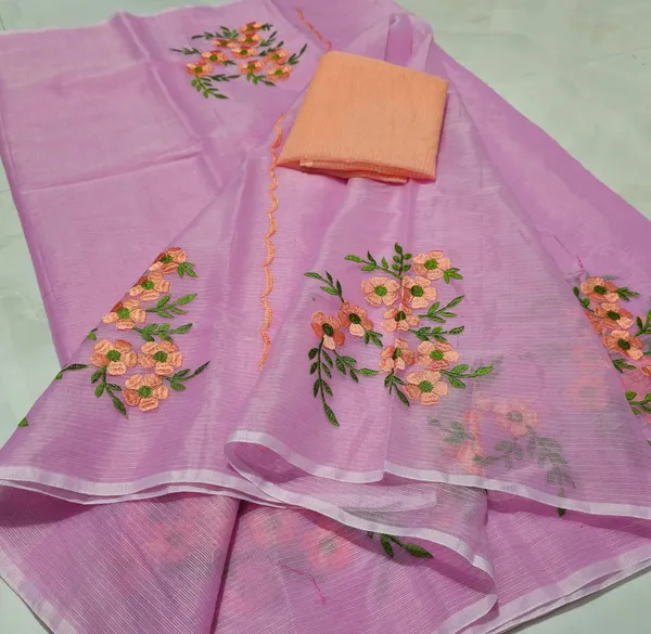 Women's_Kota_Doria_Cotton_Saree_With_Floral_Embroidery_Designe_with_Extra_Contrast_Blouse_(M.I.R.Z.A.)_1TSES9f