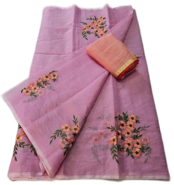 Women's_Kota_Doria_Cotton_Saree_With_Floral_Embroidery_Designe_with_Extra_Contrast_Blouse_(M.I.R.Z.A.)_1TSES9f
