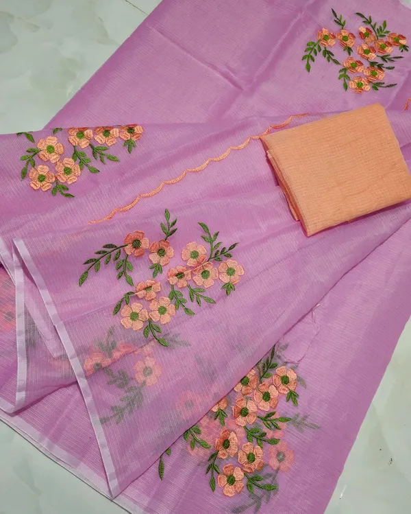 Women's_Kota_Doria_Cotton_Saree_With_Floral_Embroidery_Designe_with_Extra_Contrast_Blouse_(M.I.R.Z.A.)_1TSES9f