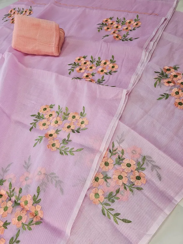 Women's_Kota_Doria_Cotton_Saree_With_Floral_Embroidery_Designe_with_Extra_Contrast_Blouse_(M.I.R.Z.A.)_1TSES9f