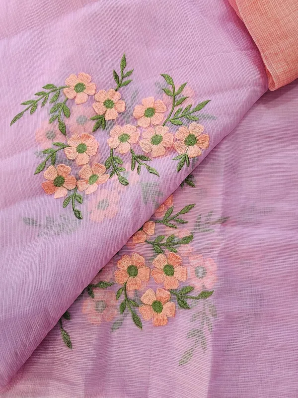 Women's_Kota_Doria_Cotton_Saree_With_Floral_Embroidery_Designe_with_Extra_Contrast_Blouse_(M.I.R.Z.A.)_1TSES9f