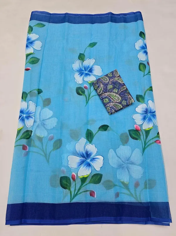 Women's_Kota_Doria_Cotton_Saree_With_Floral_Embroidery_Designe_with_Extra_Contrast_Blouse_(M.I.R.Z.A.)_R1HPM1