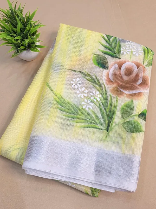 Kota_Doria_Cotton_BLend_Hand_Brush_Painted_Handicraft_Saree_With_Stunnig_Floral_Motifs_(M.I.R.Z.A._Corp.)