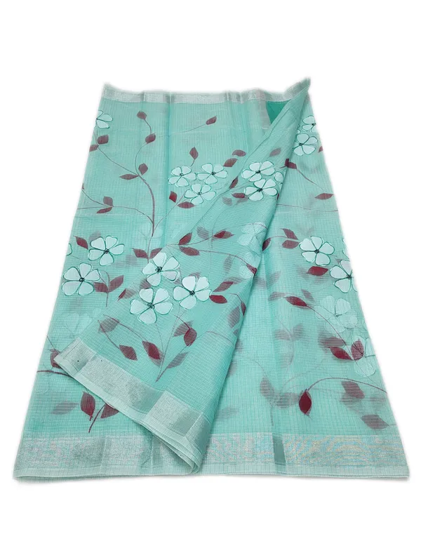 Kota_doria_brush_painting_saree