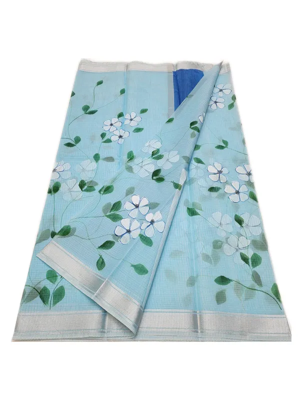 Kota_doria_brush_painting_saree