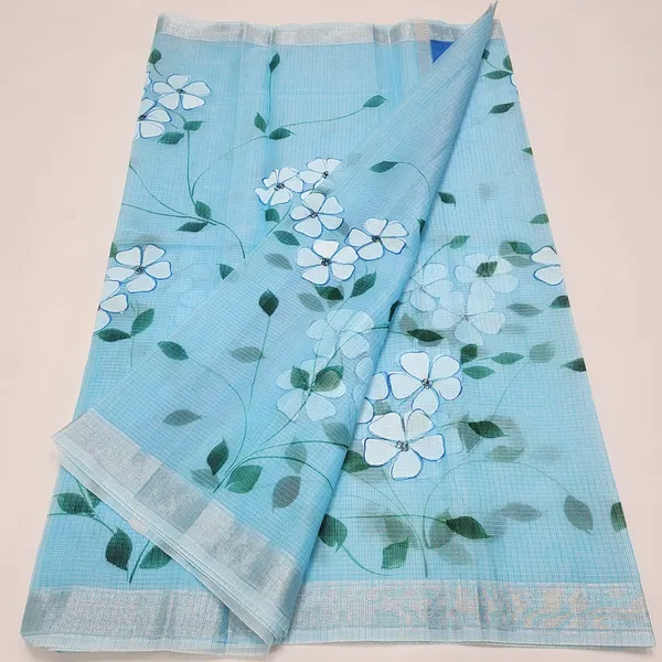 Kota_doria_hand_painted_saree