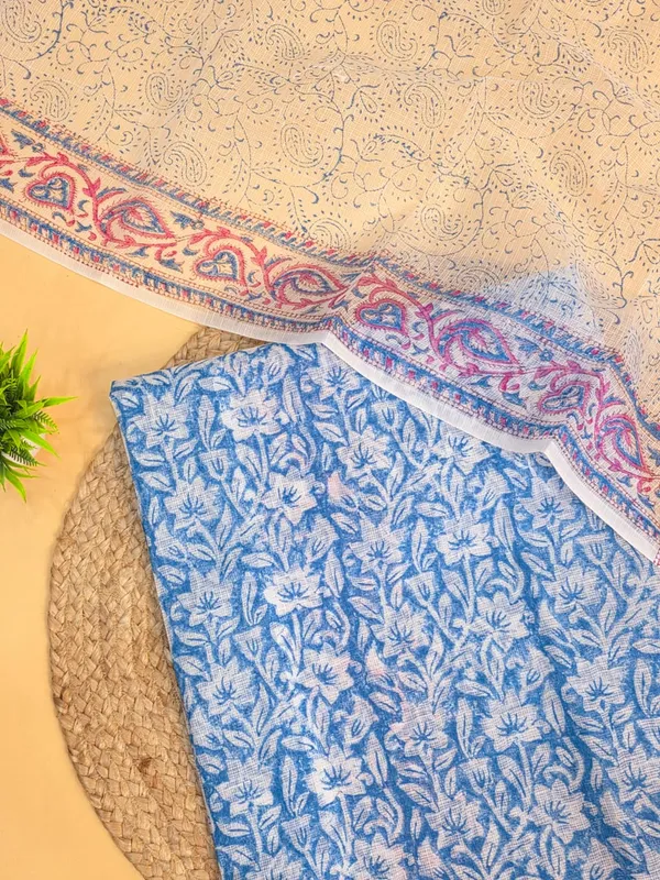 Women's_Kota_Doria_Hand_Block_Printed_Dress_Material_With_Floral_Motifs_Design_2.5_Meter_Top_&_2.5__Dupatta_Only_No_Bottom_(SD1HBPDM)