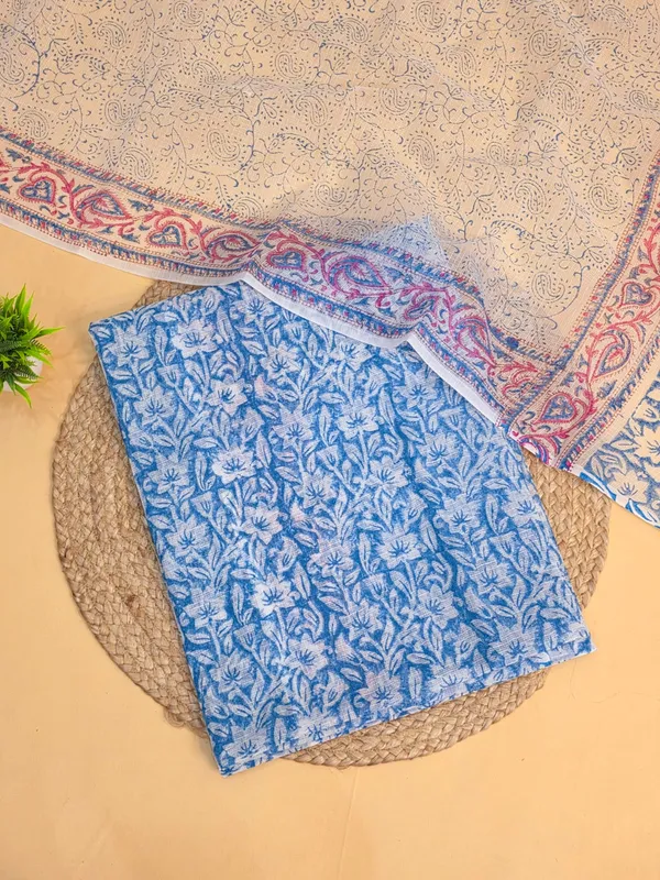 Women's_Kota_Doria_Hand_Block_Printed_Dress_Material_With_Floral_Motifs_Design_2.5_Meter_Top_&_2.5__Dupatta_Only_No_Bottom_(SD1HBPDM)