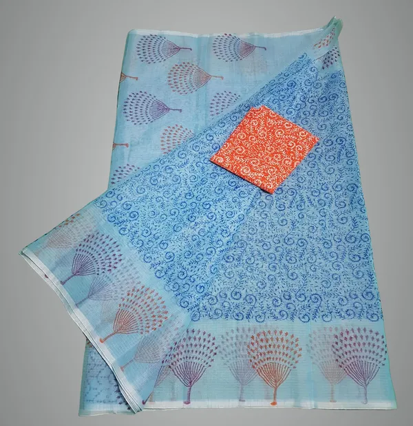 Women's_Kota_Doria_Cotton_block_Printed_Saree_With_Unstitched_Blouse_Piece