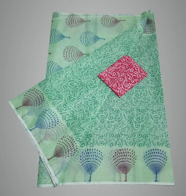 Women's_Kota_Doria_Cotton_block_Printed_Saree_With_Unstitched_Blouse_Piece