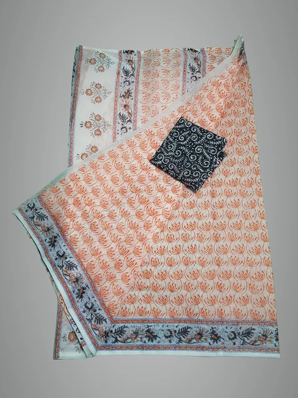 Women's_Kota_Doria_Cottonb_Block_Printed_Saree_With_Un-Stitched_self_Blouse_Piece_beige