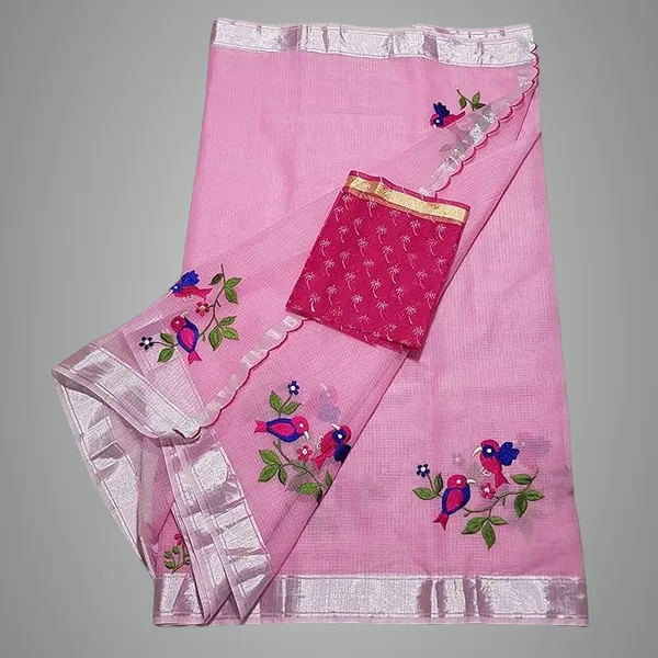 Women's_Kota_Doria_Embroidered_Cotton_Saree_with_Blouse_for_Women