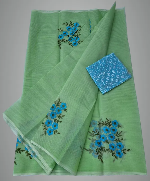 Women's_Kota_Doria_Cotton_Saree_With_Floral_Embroidery_Designe_with_Extra_Contrast_Blouse_(M.I.R.Z.A.)_1TSES9f