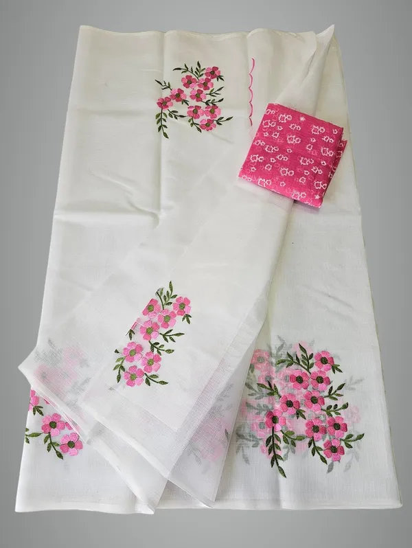 Women's_Kota_Doria_Cotton_Saree_With_Floral_Embroidery_Designe_with_Extra_Contrast_Blouse_(M.I.R.Z.A.)_1TSES9f
