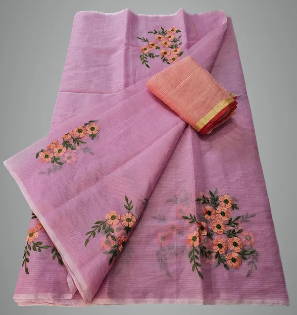 Women's_Kota_Doria_Cotton_Saree_With_Floral_Embroidery_Designe_with_Extra_Contrast_Blouse_(M.I.R.Z.A.)_1TSES9f