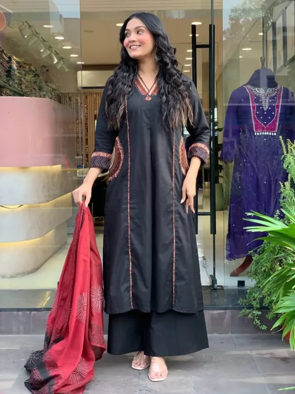 Rajasthani_Ethnic_Black_Kurta_Set
