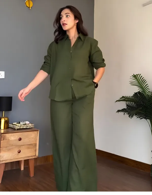 Veloura_Ease_Olive_Green_Linen_Co-Ord_Set