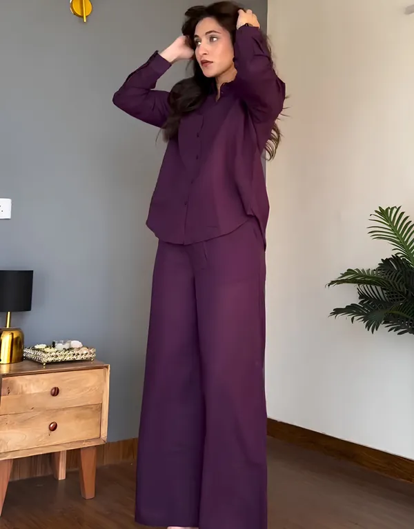 Veloura_Ease_Purple_Linen_Co-Ord_Set