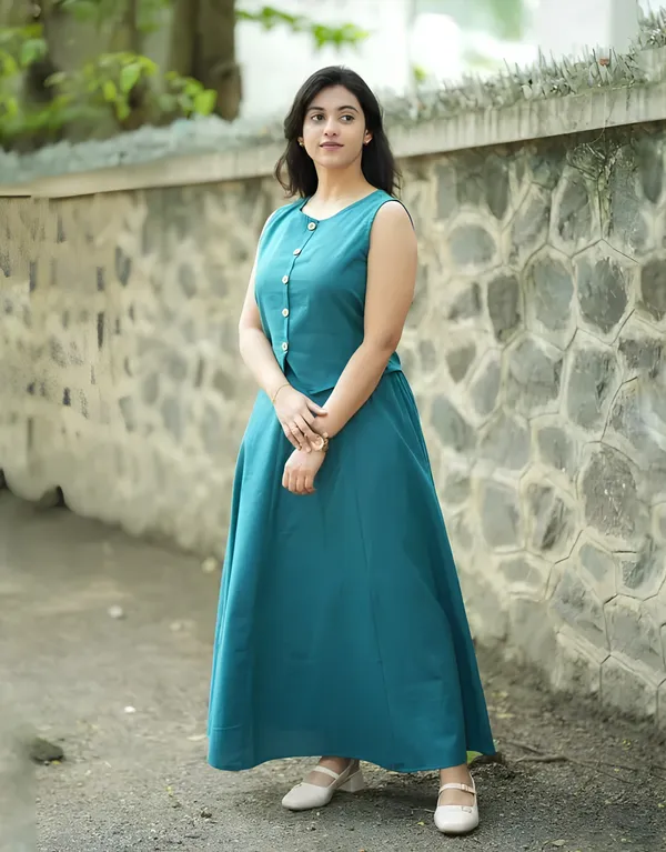 Sky_Blue_Color_Cotton_Skirt_Top