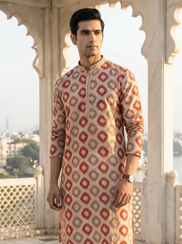Maroon_Synthetic_Premium_&_Elegant_Kurta_Pant_Set_For_Men