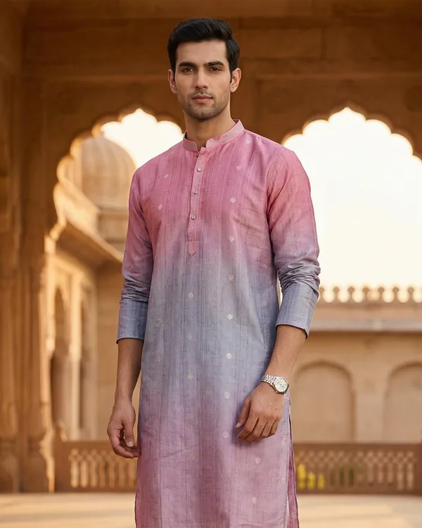 Lavender_Synthetic_Premium_&_Elegant_Kurta_Pant_Set_For_Men
