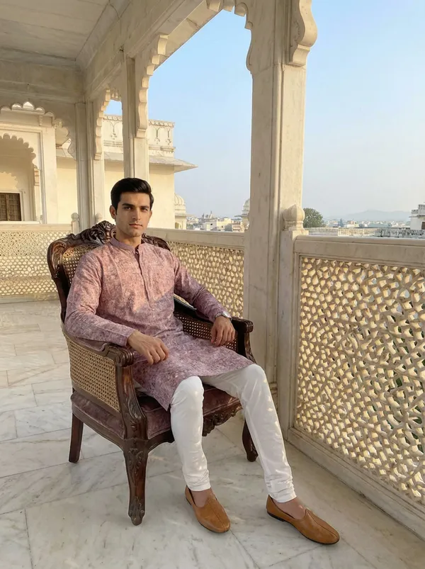 Onion_Synthetic_Premium_&_Elegant_Kurta_Pant_Set_For_Men