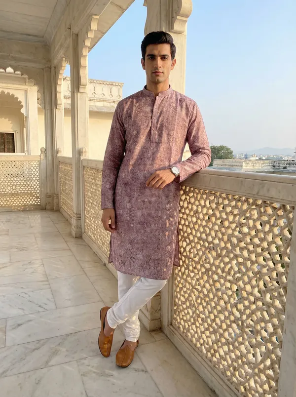 Onion_Synthetic_Premium_&_Elegant_Kurta_Pant_Set_For_Men