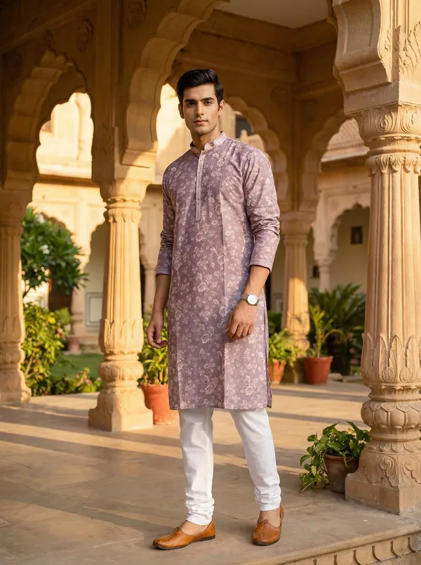 Onion_Synthetic_Premium_&_Elegant_Kurta_Pant_Set_For_Men