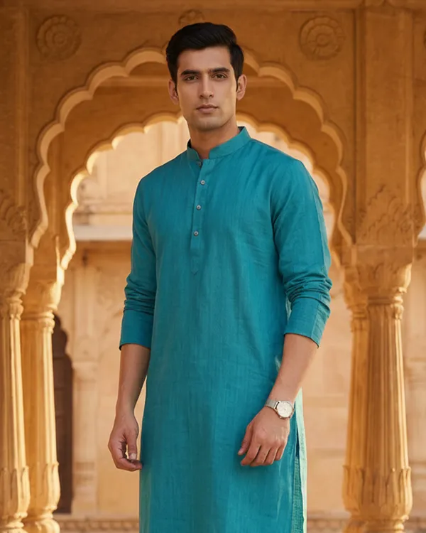 Multicolor_Synthetic_Premium_&_Elegant_Kurta_Pant_Set_For_Men