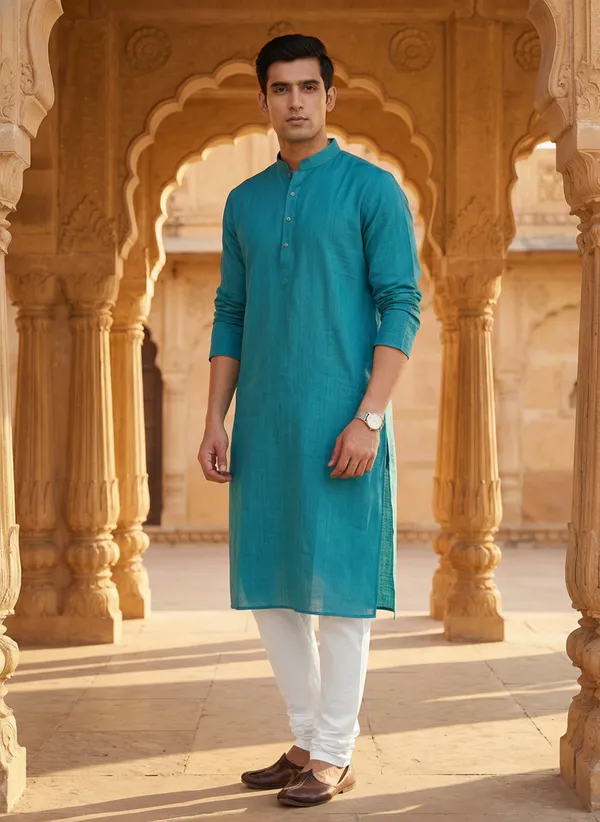 Multicolor_Synthetic_Premium_&_Elegant_Kurta_Pant_Set_For_Men