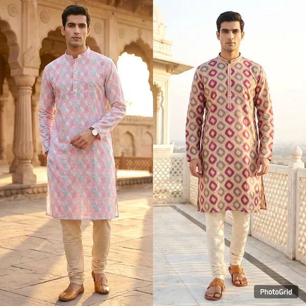 Purple_&_Peach_Synthetic_Premium_&_Elegant_Kurta_Pant_Set_For_Men